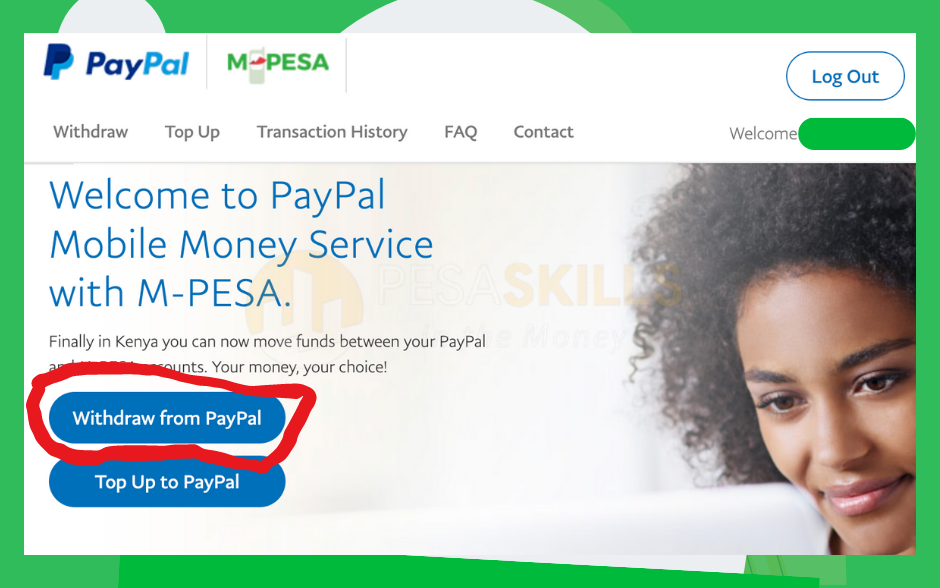 How to Withdraw Money from PayPal to M-PESA - Step 3